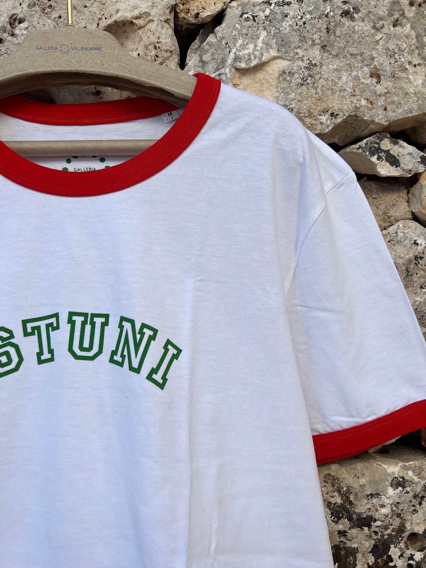 T-shirt - Ostuni Red Border