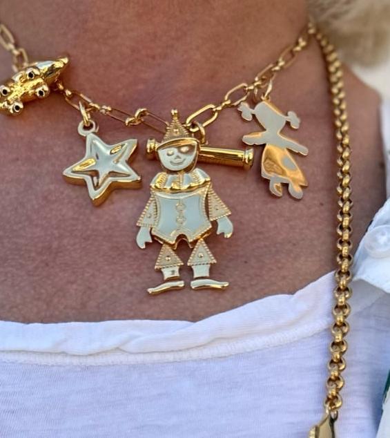 Necklace - Gold Chain with Charms Circus
