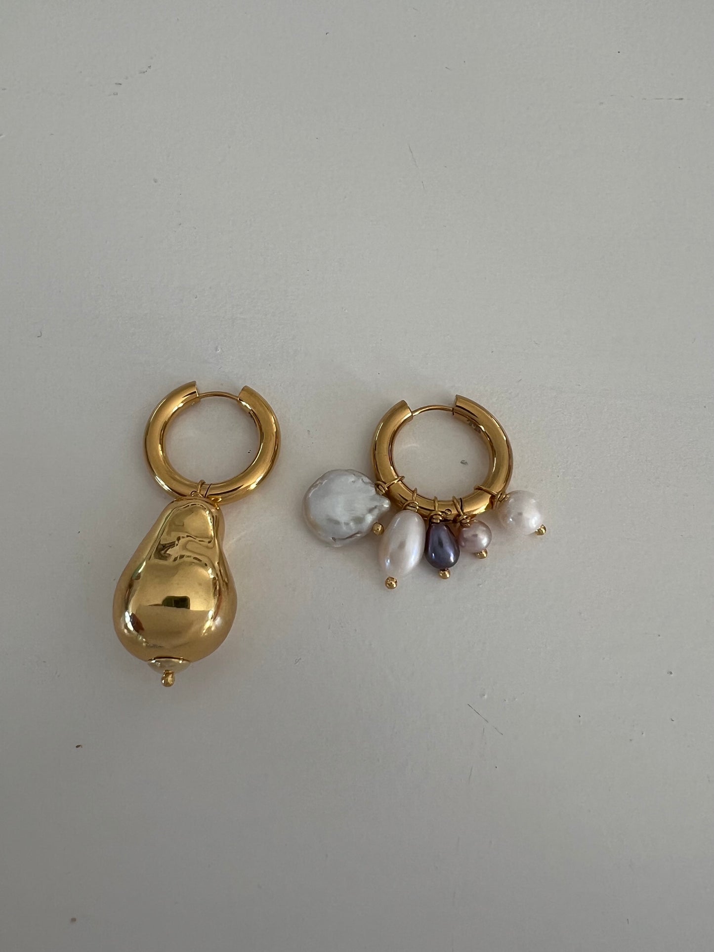 Earrings - Mismatch Multi Pearl