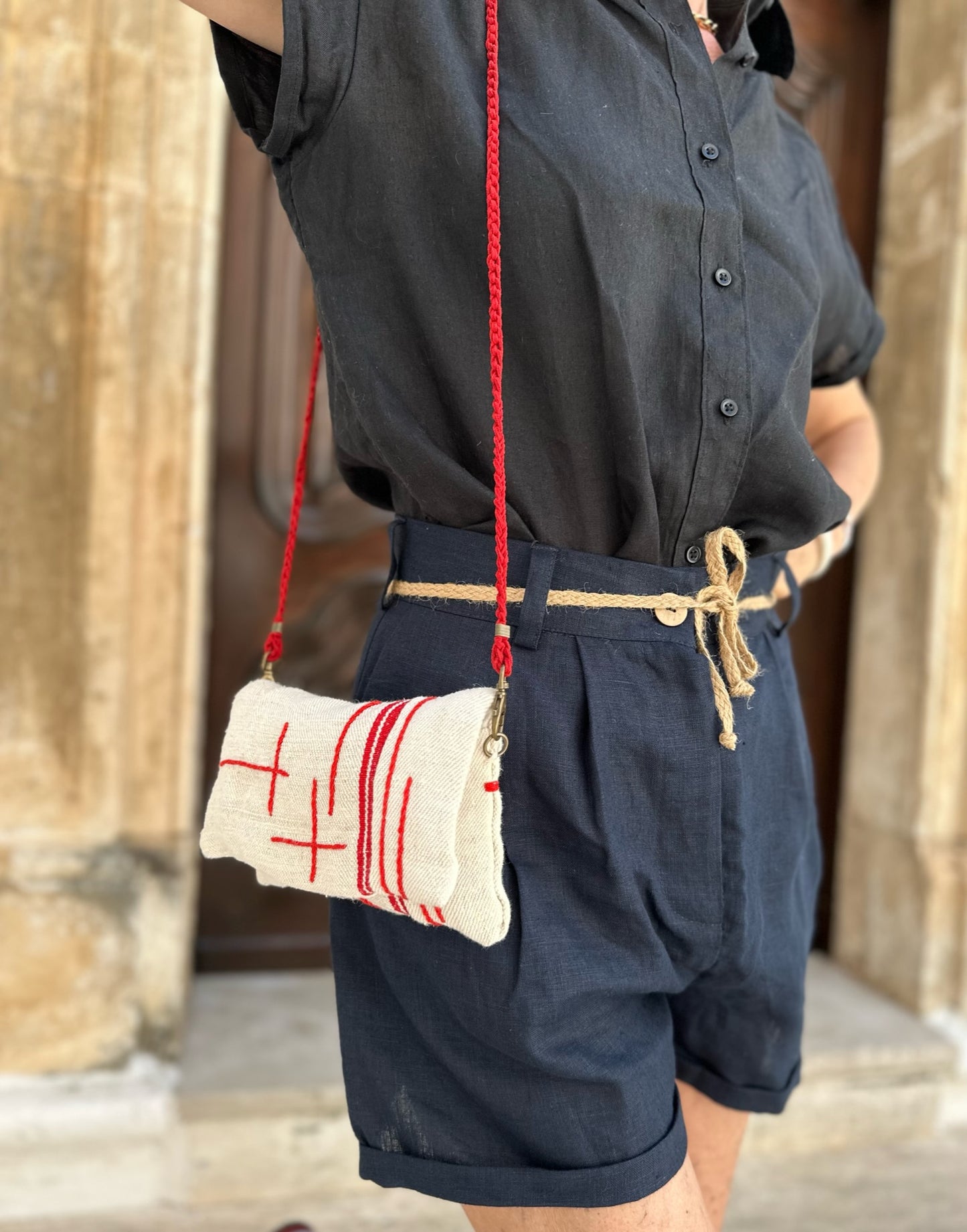 Bag - La Ciripa Bag With Red Shoulder Strap