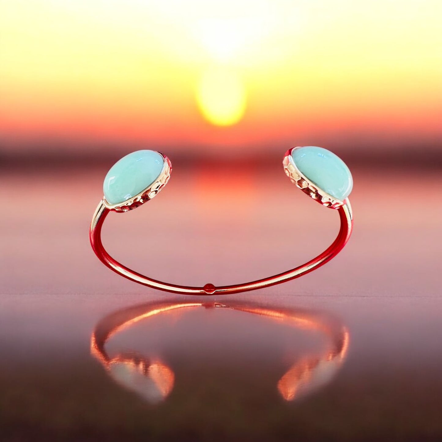 Bracelet - Jonc aqua verde