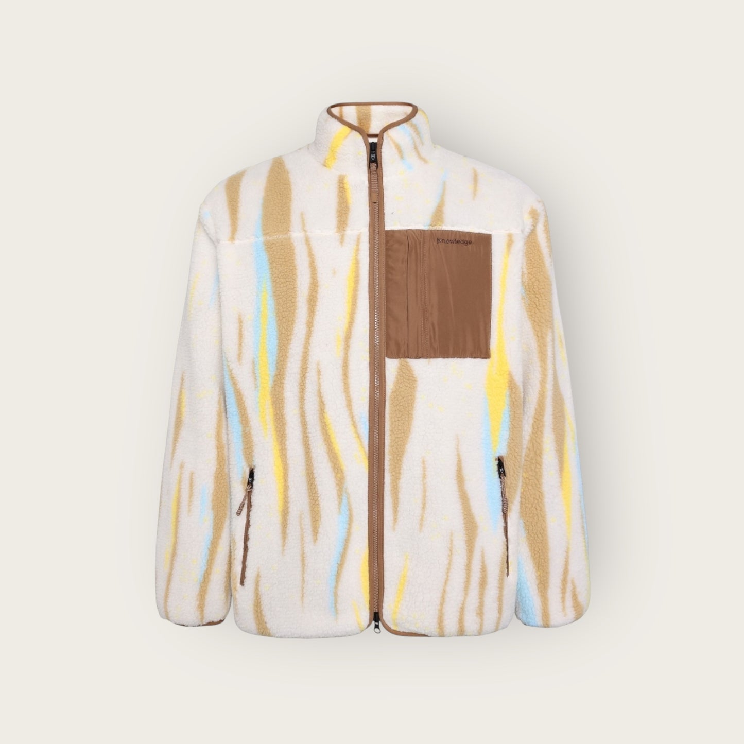 Jacket Women - Loose Fit Northern Lights Zip FLEECE Beige