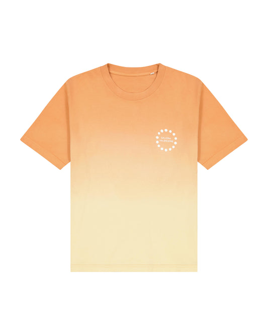 T-shirt - Orange Tie & Dye ‘‘ Puglia è la nuova California ‘‘ Unisex