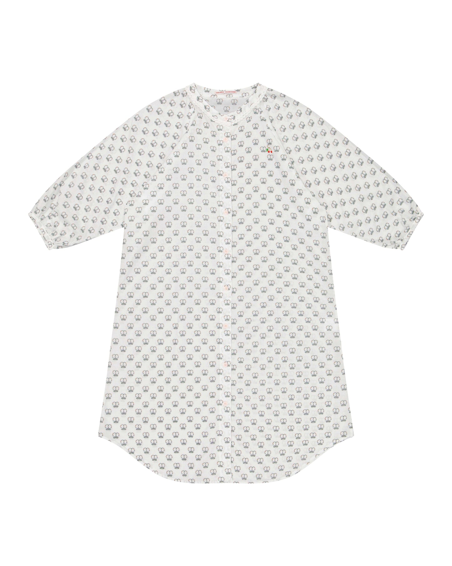 Dress - Simonetta Dress with Embroidery Cherry Red
