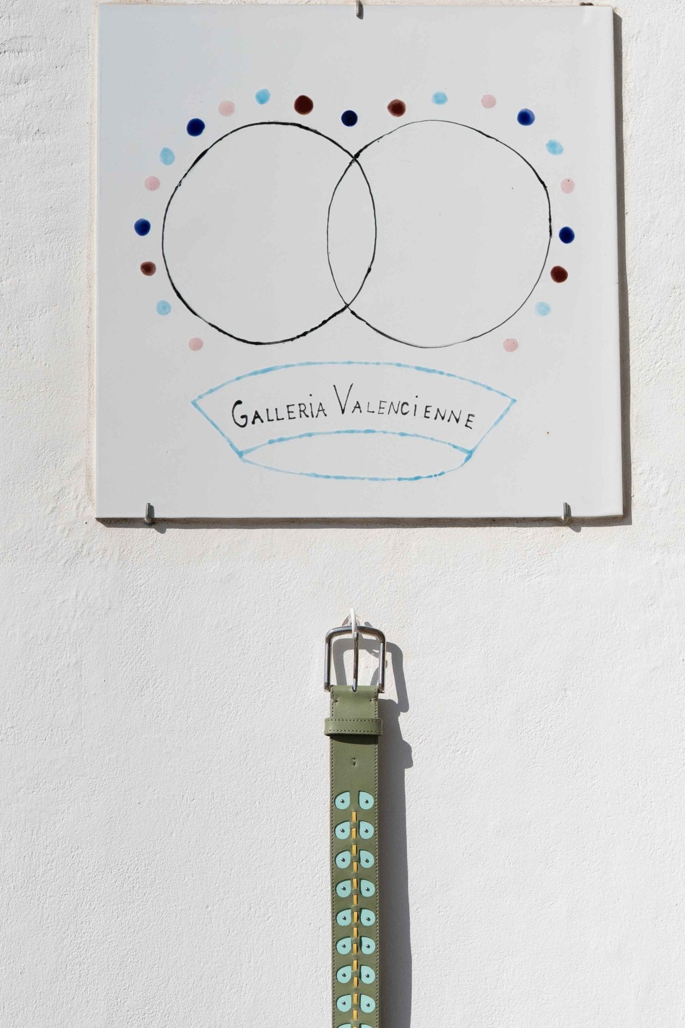 Belts - Leather LEAVES Belt Oil Green/Aqua blue