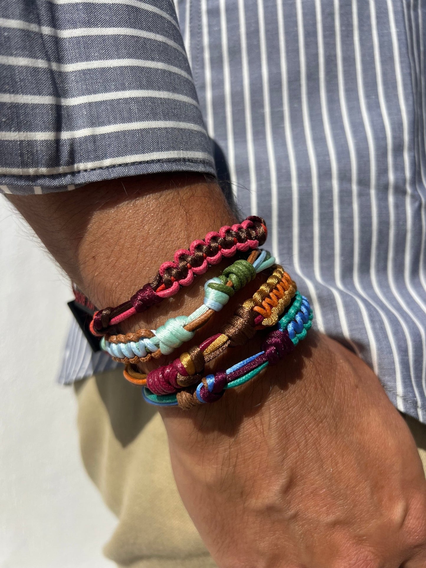 Bracelet Men - Nino Bracelet Pink & Brown