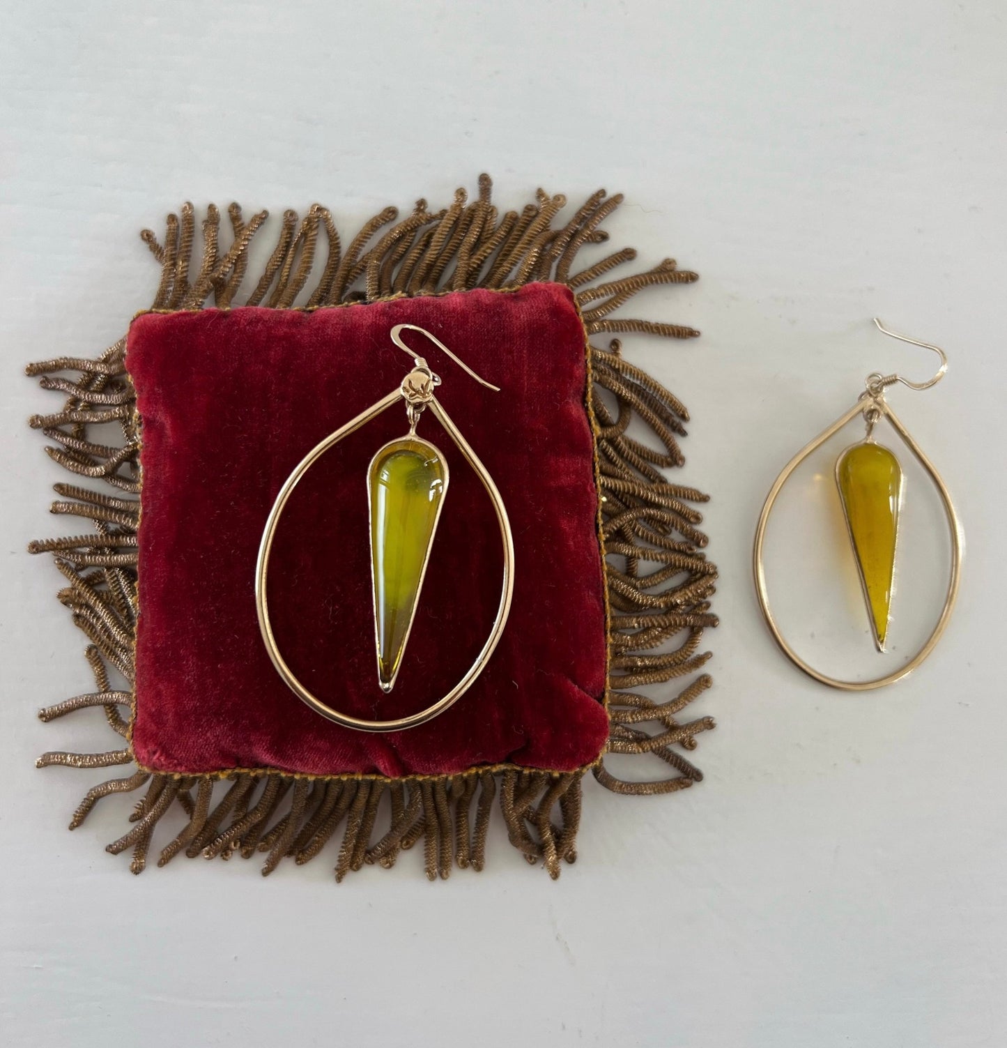 Earrings - Bamboo Celeste Yellow