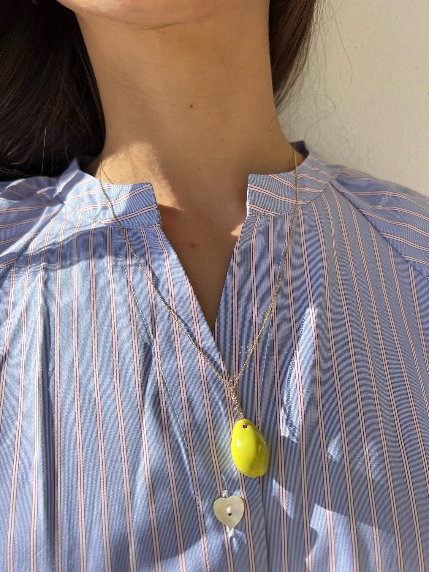 Necklace - Fine jewelry Collier MERCO Yellow laqué