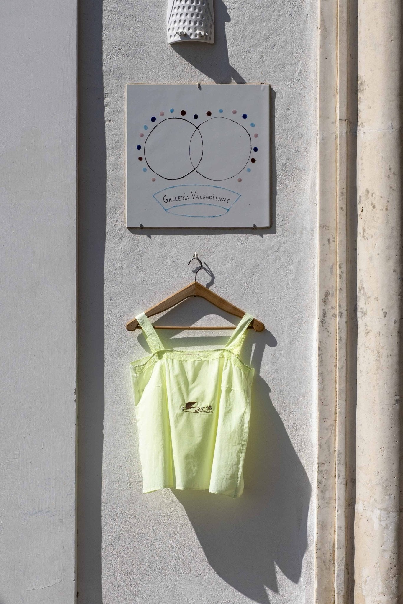 Vintage Top - With Embroidered Mermaid Brown