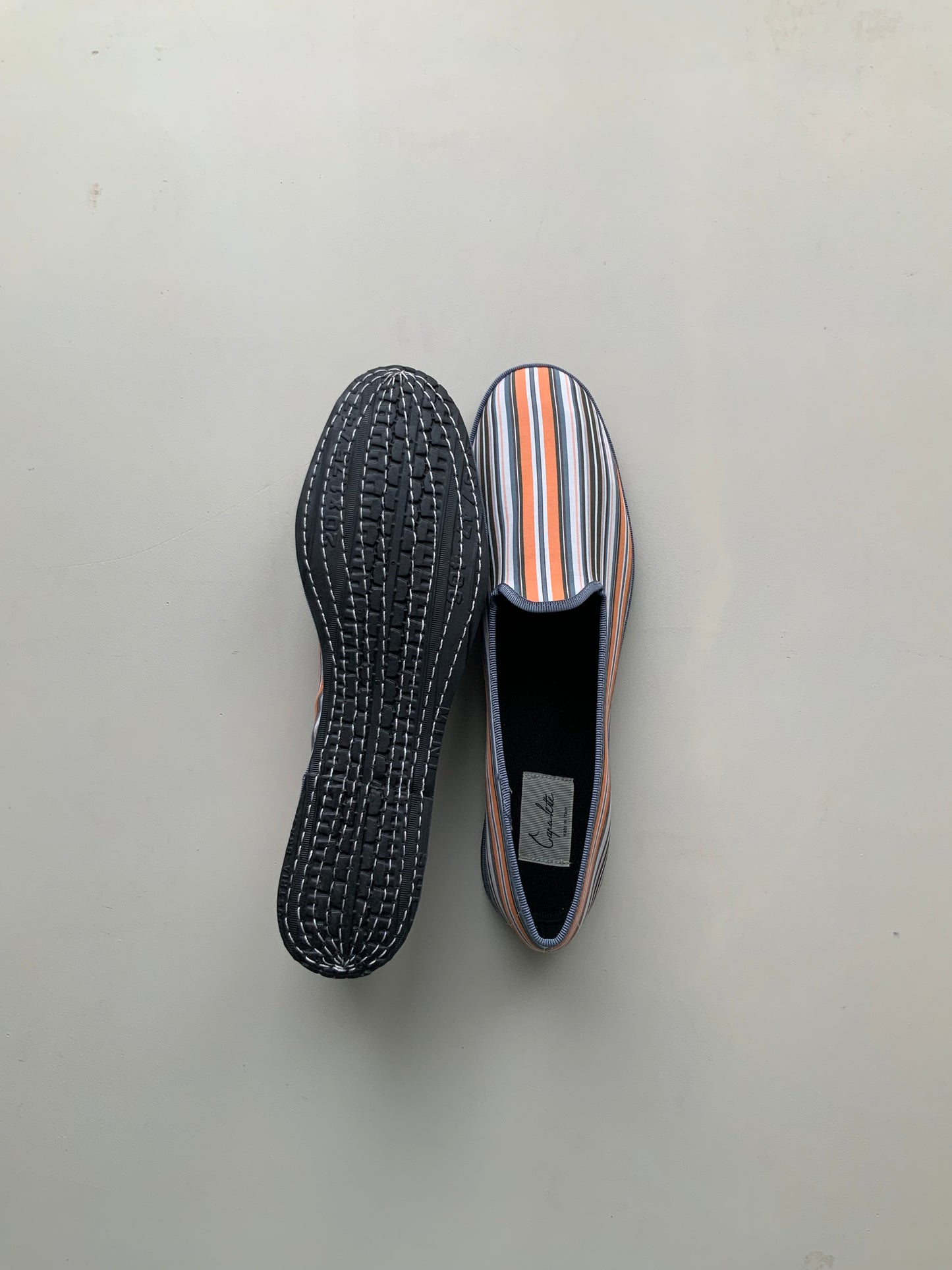 Friulane Men - Striped Orange Grey