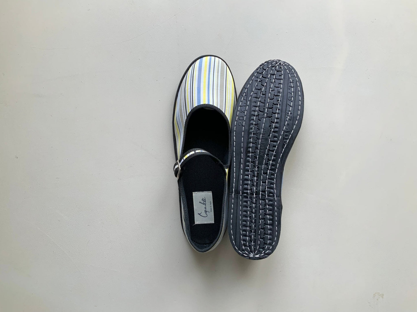 Shoes Women - Friulane - Striped Yellow Black