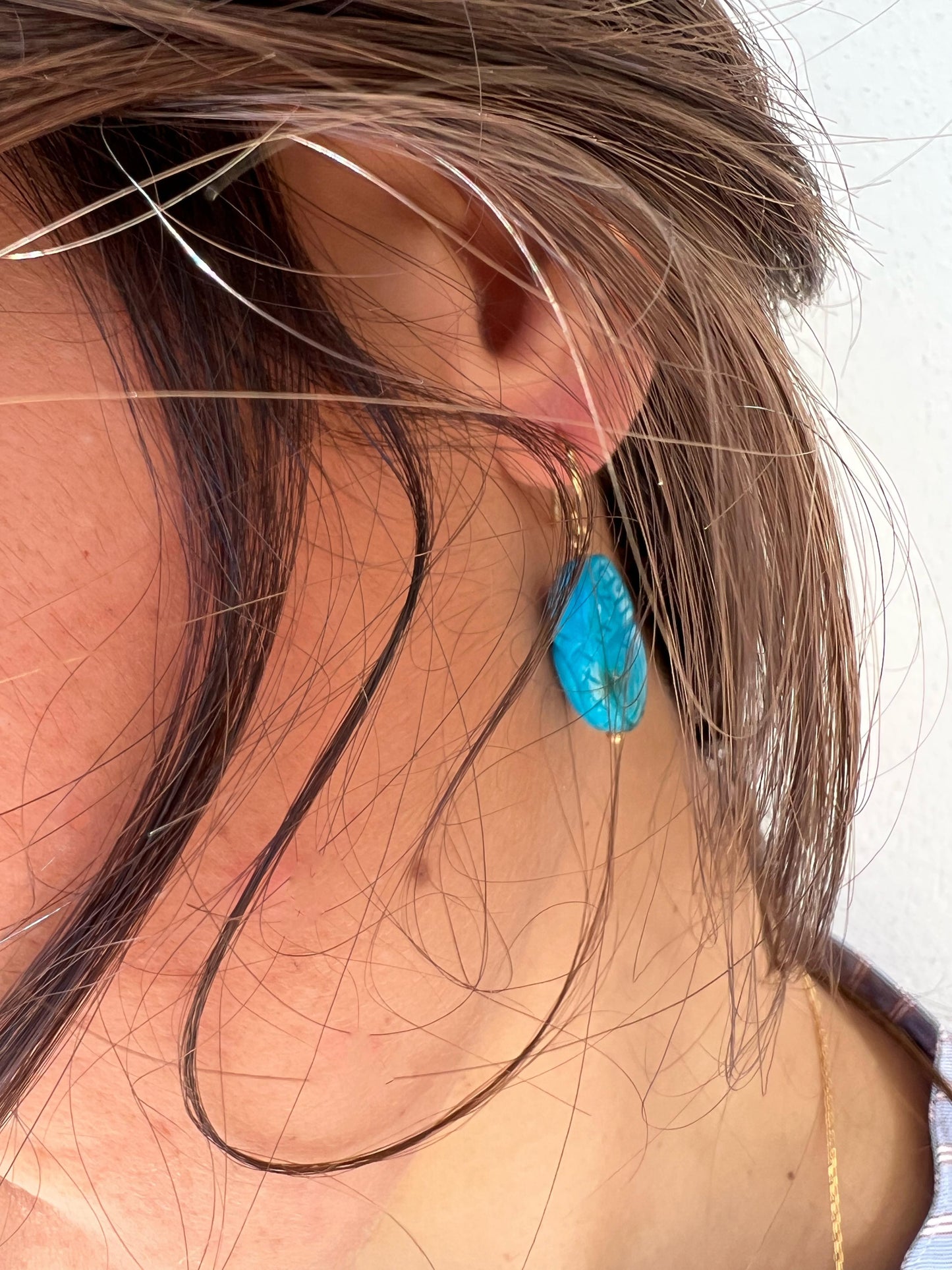 Earrings - Fine jewelry Golds Turquoise Scarab Earrings