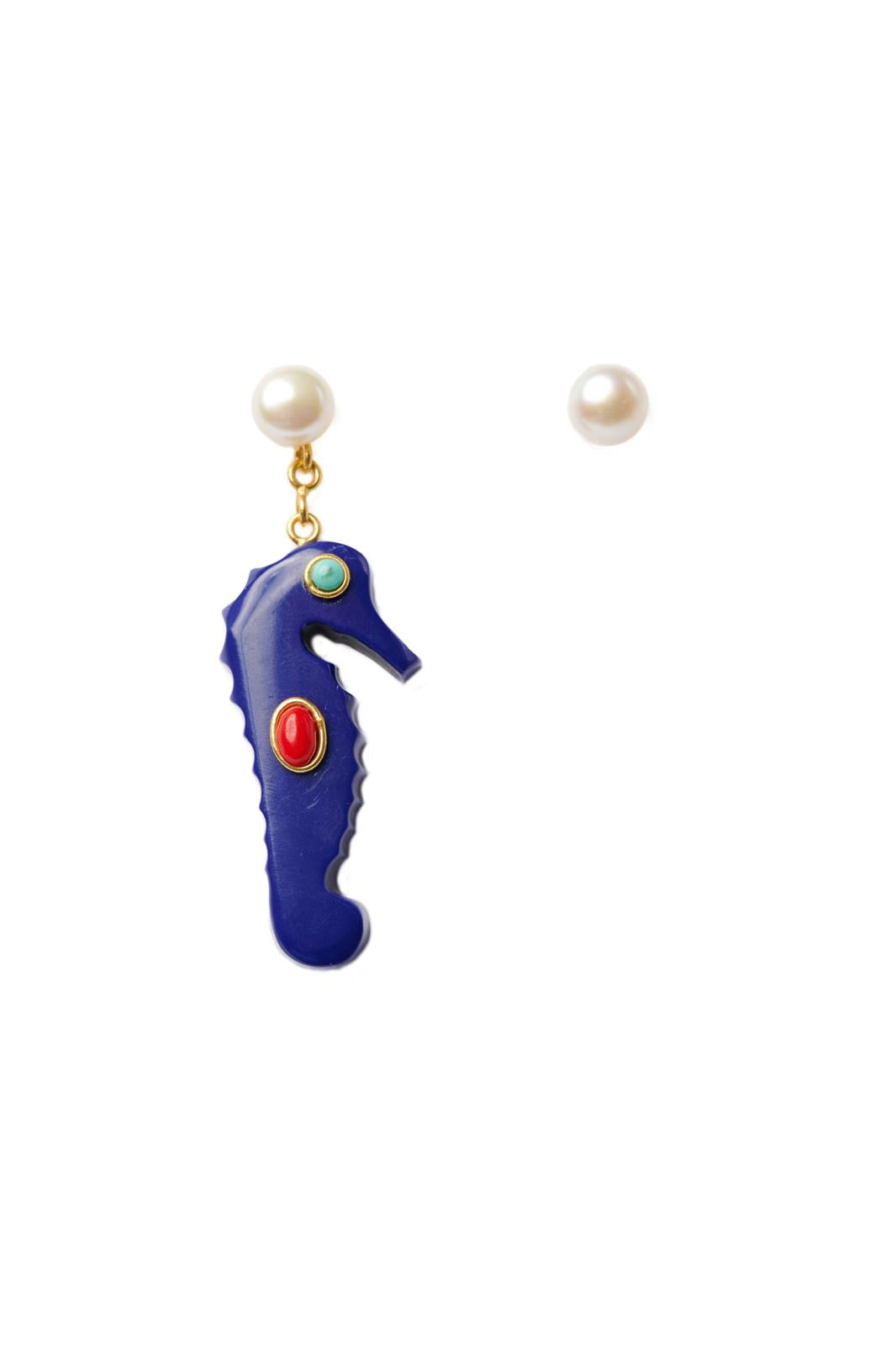 Earrings - Cavalluci Marini Blue