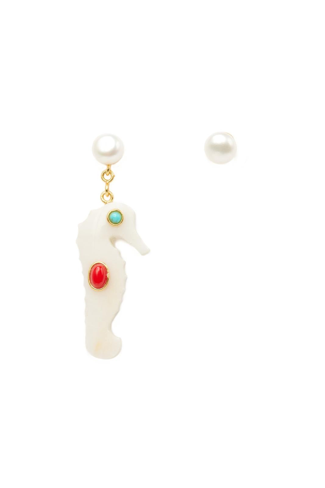 Earrings - Cavalluci Marini White