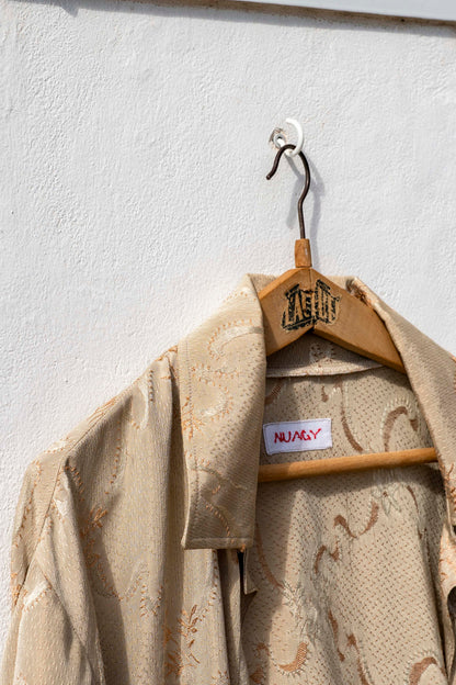 Giacca Uomo - FIORE BEIGE E ORO