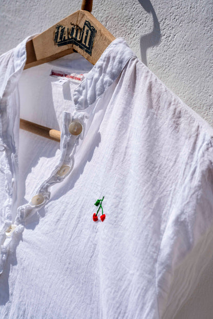 Shirt Women - Cotton Voile Tunic White