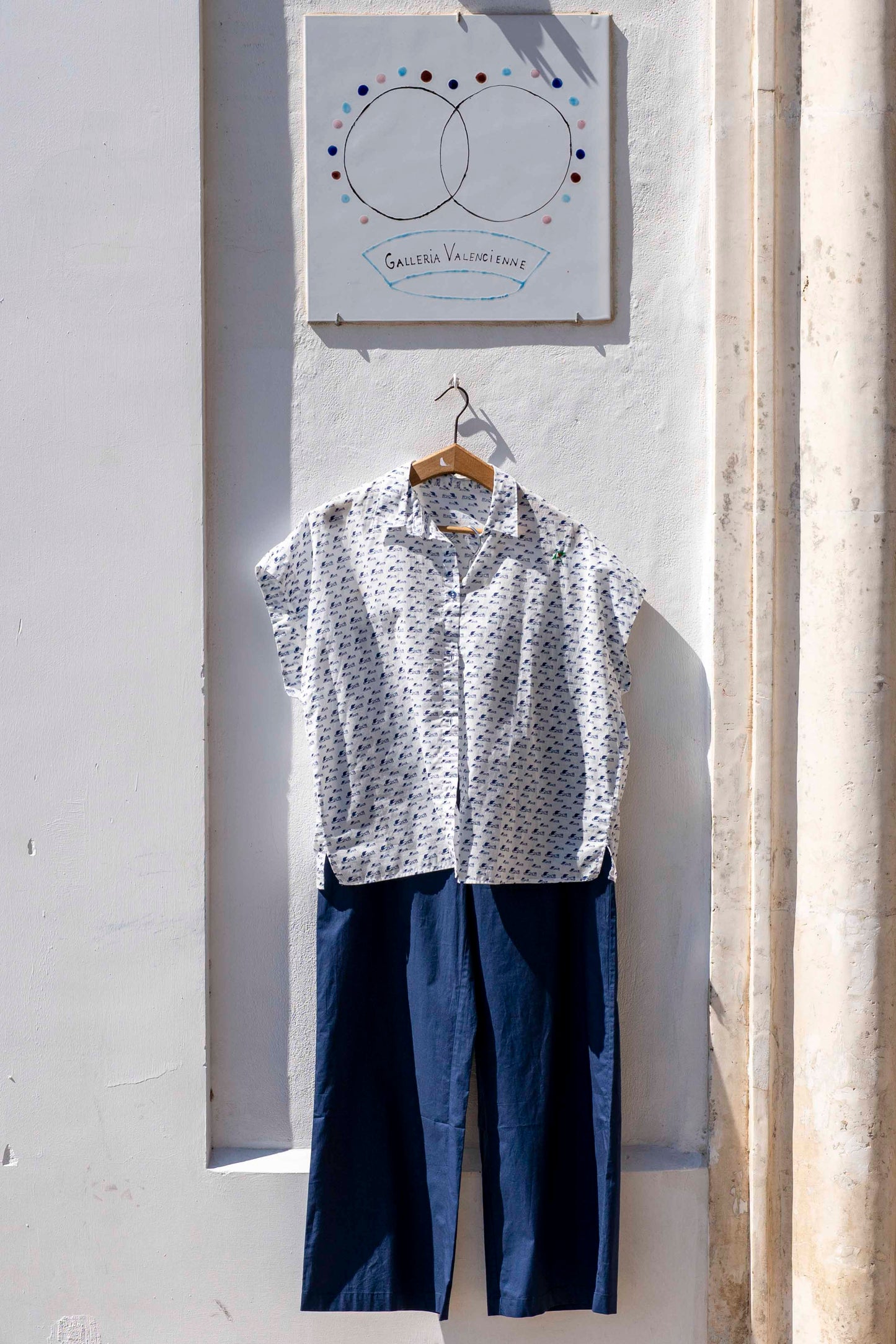 Pajamas Shirt Women - Mela Shirt Sirena GV logo with embroidered ombrellone