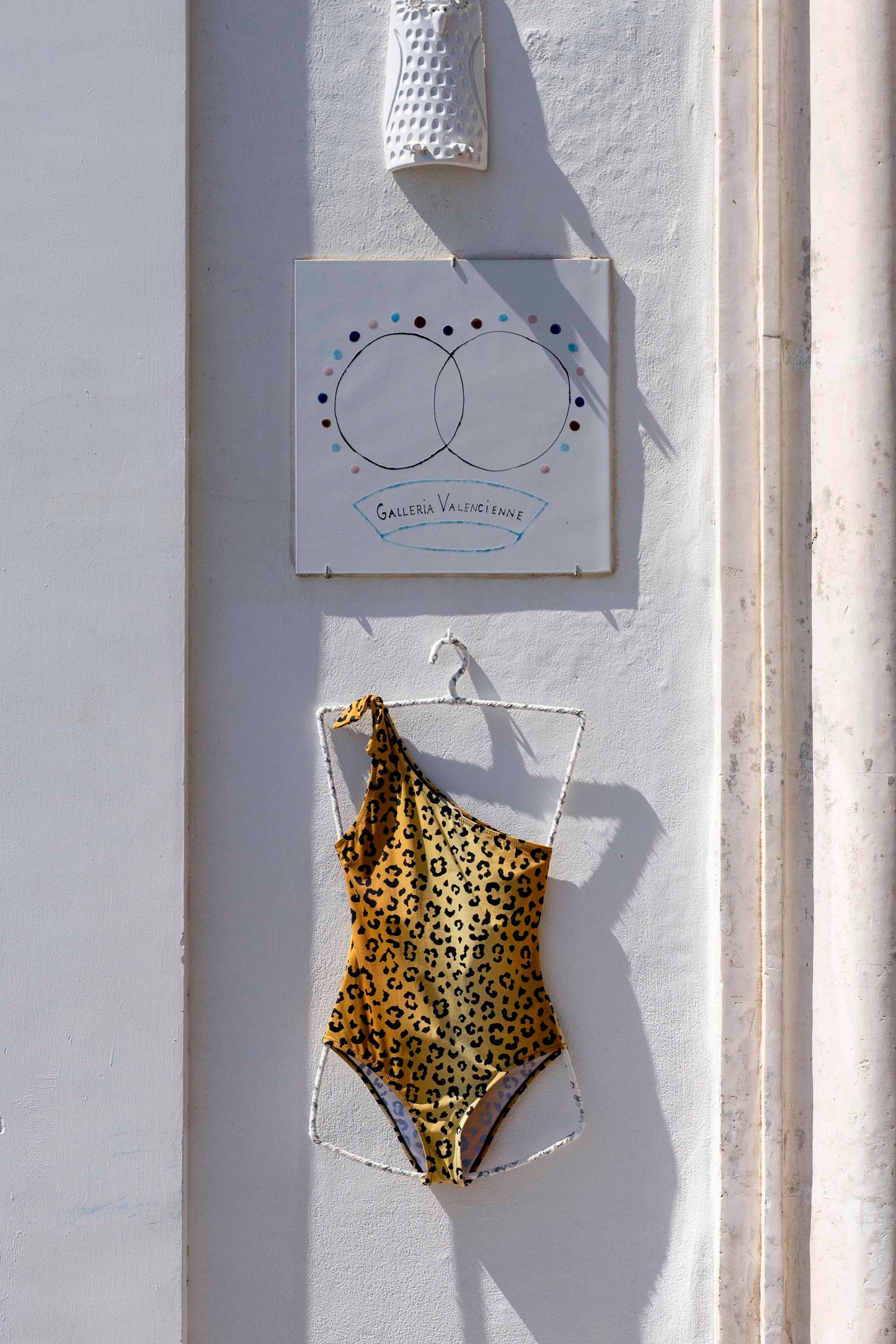 Maillot de bain - Maillot de bain Vic à une épaule Léopard noir