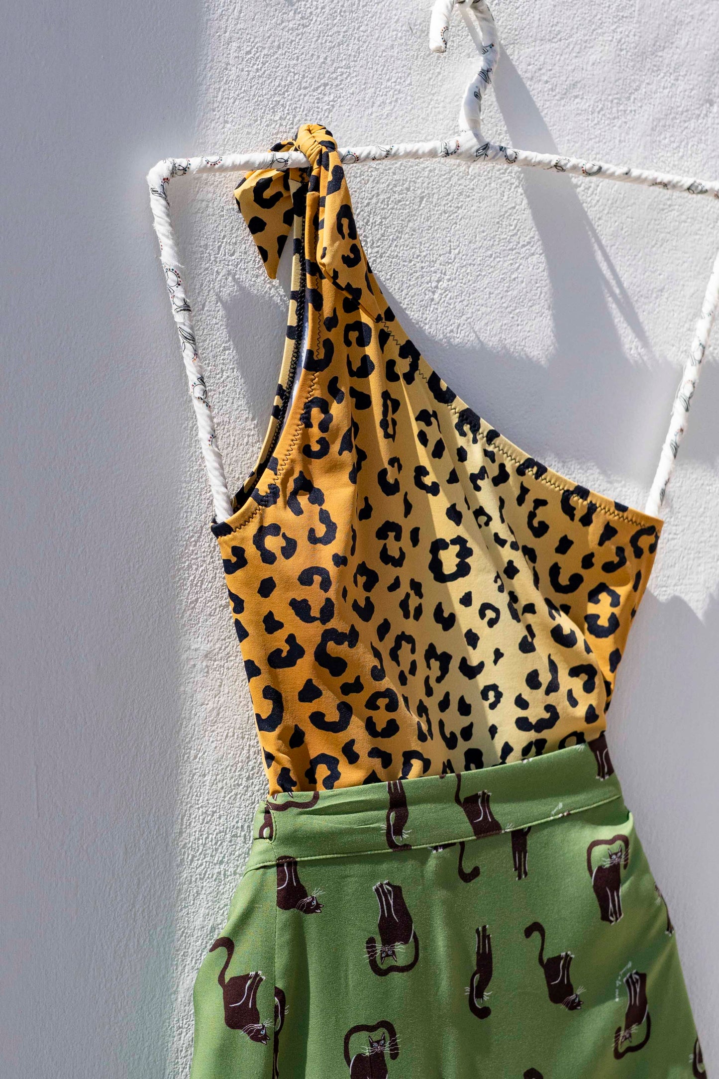 Maillot de bain - Maillot de bain Vic à une épaule Léopard noir