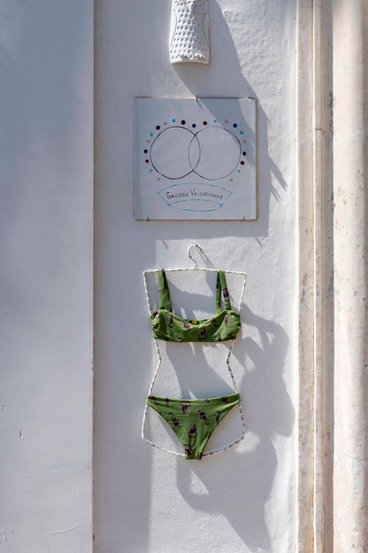 Maillot de bain - Maillot de bain bikini texturé Martina Gatto Vert