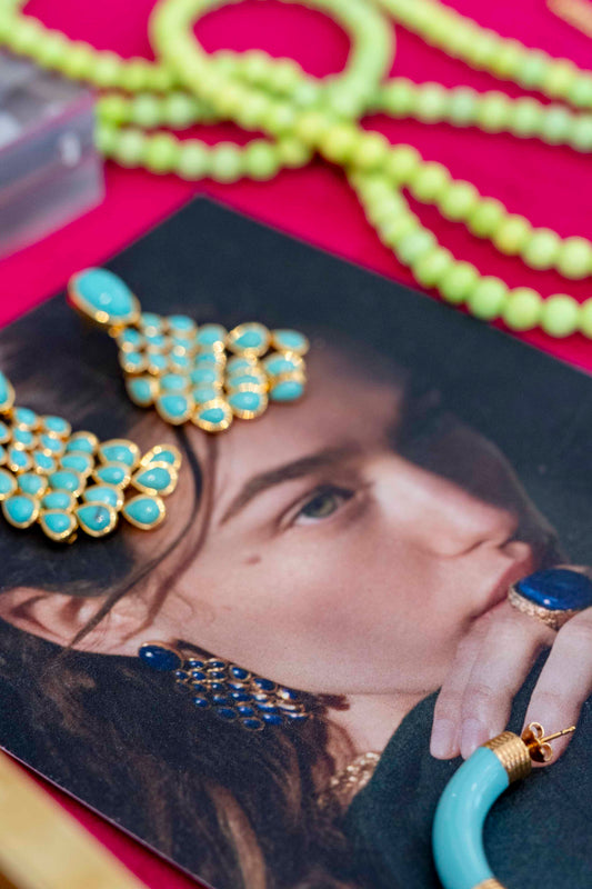Earrings - Cherokee turquoise - Aurelie Bidermann