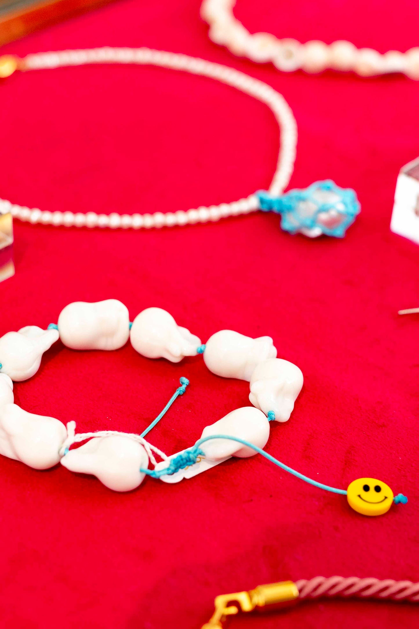 Bracelet - Bracelet de cheville Baroque perles blanches