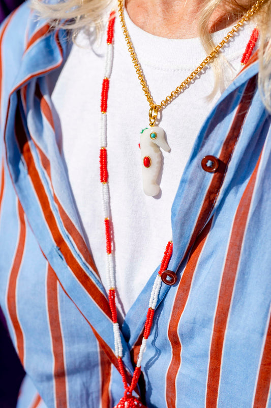 Collana - Cavalluci Marini Quarzo Bianco