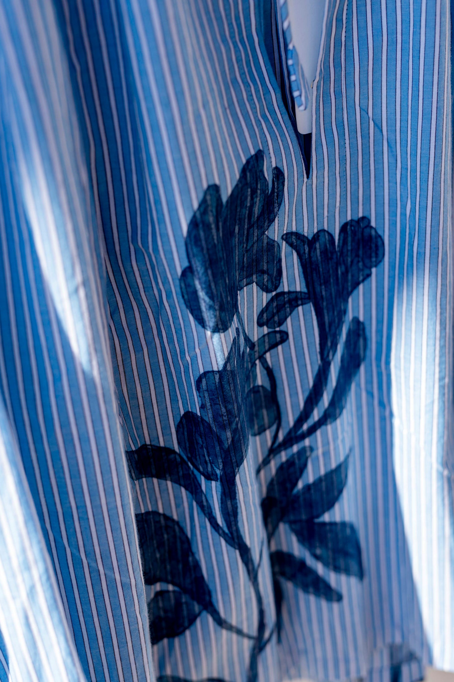 Shirt Women - Venaco shirt Orchids Print Blue