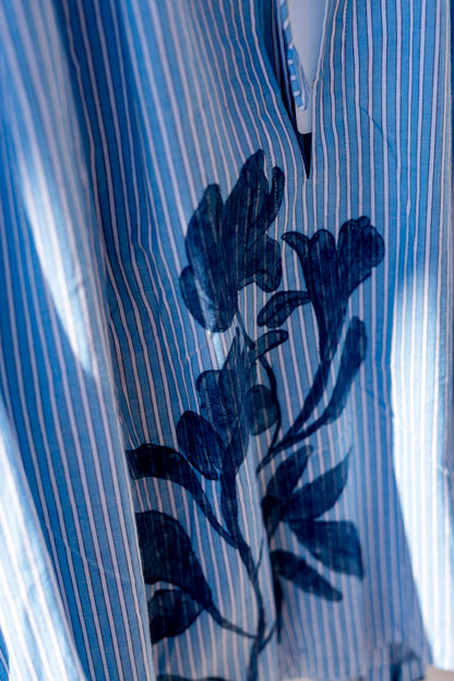 Shirt Women - Venaco shirt Orchids Print Blue