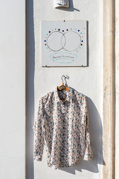 Pajamas Shirt Women -   Ombrelloni with White embroidery
