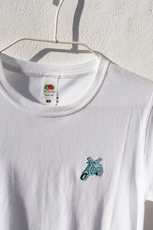T-shirt - White Vespa Unisex