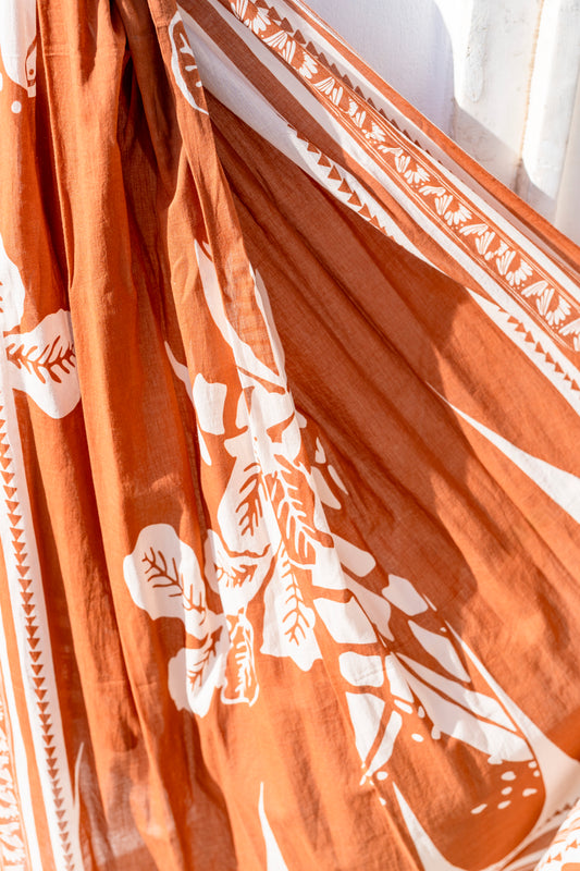 Scarf -  Stole Pareo Palladio Terracotta