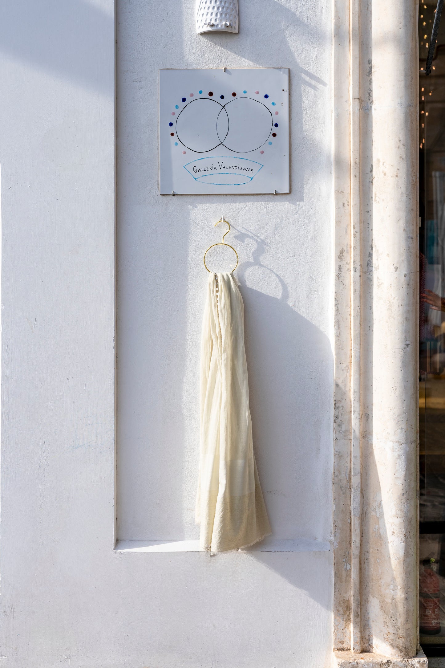 Scarf - Cotton Scarf Beige Mirrors