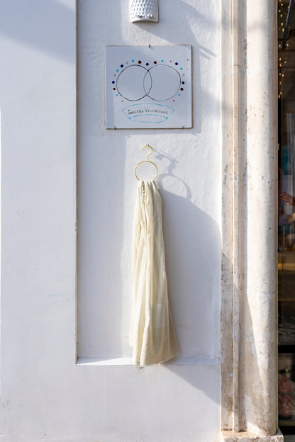 Scarf - Cotton Scarf Beige Mirrors