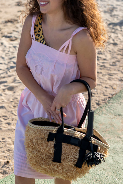 Sac - SAMOS Palm Basket Naturel/Noir