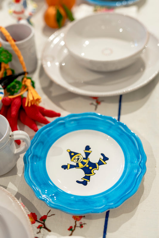 Plate - Timeless Pearly x Popolo Pinocchio blue