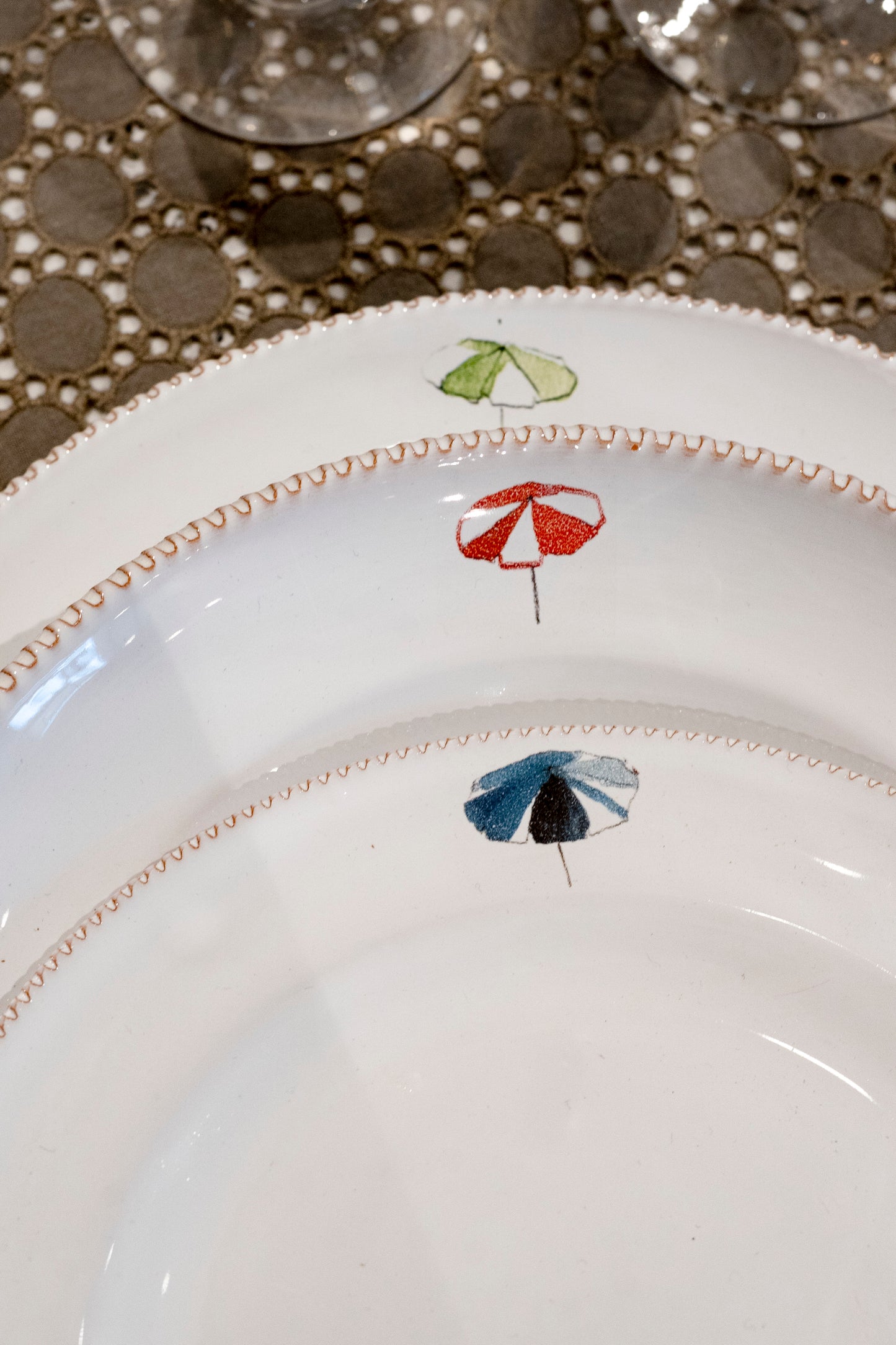 GV Collection Tableware -Plates Parasol- Made to Order 4-piece settings for 4,6,12 guests