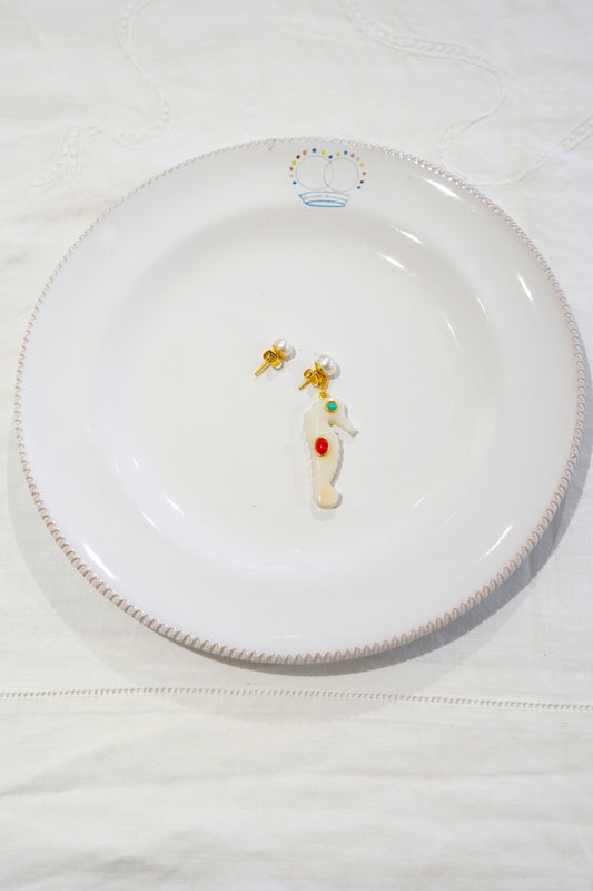 Earrings - Cavalluci Marini White