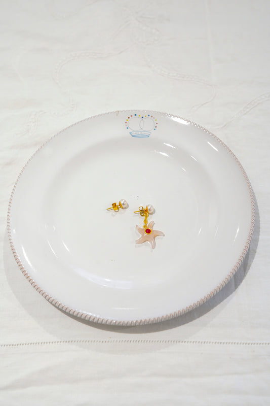 Earrings - Stella Marina Quartz Rosa