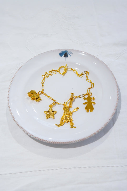 Necklace - Gold Chain with Charms Circus