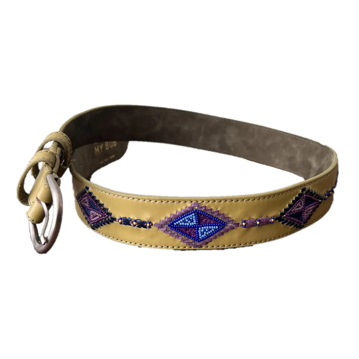 Ceintures - Ceinture en cuir CHEROKEE Violet Bleu / Pistache