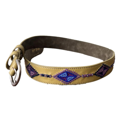 Ceintures - Ceinture en cuir CHEROKEE Violet Bleu / Pistache