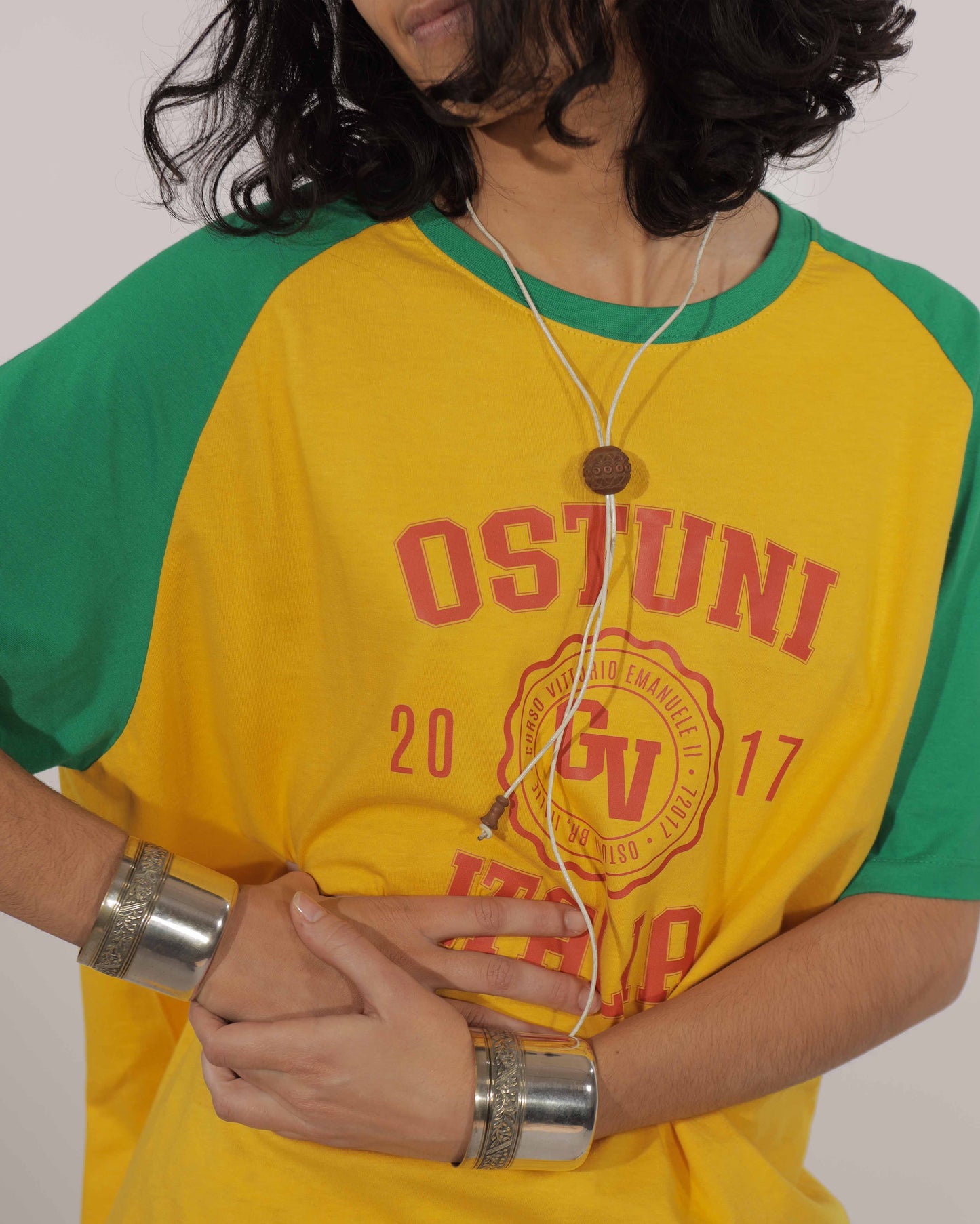 T-shirt - Baseball Ostuni Unisex Yellow and green