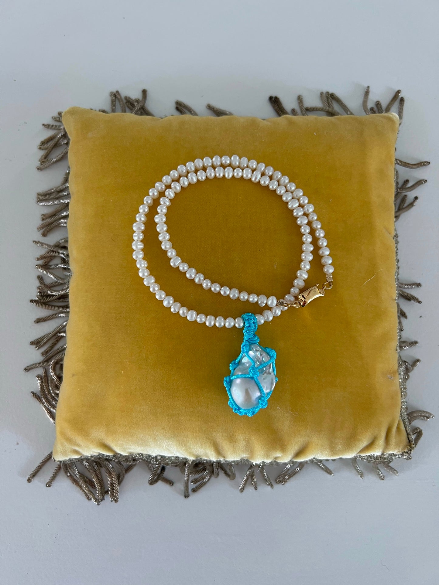 Bracelet -  Ankle bracelet or necklace natural freshwater Pearls