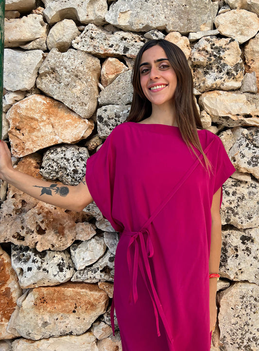 Dress - TANAGRA - Extra-Long / Fuschia