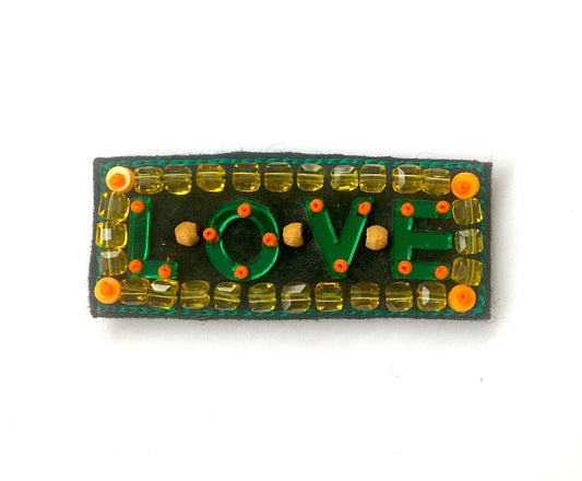 Brooch - LOVE Brooch Green