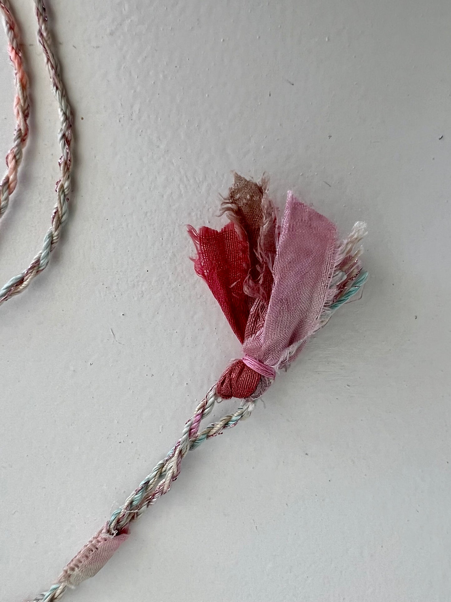 Necklace - Adjustable Pouch Necklace Pale pink