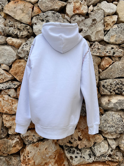 Felpa con cappuccio - Ombrelloni ricamati in corda multicolore scuro