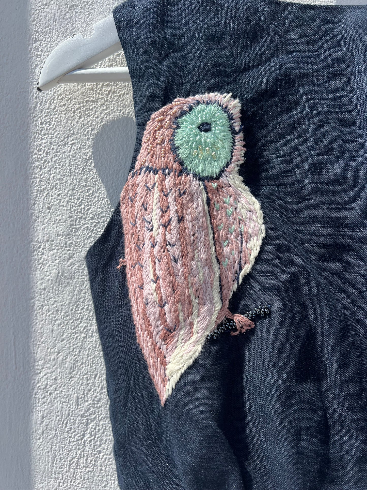 Robe - Ensemble hibou haut et jupe bleu marine