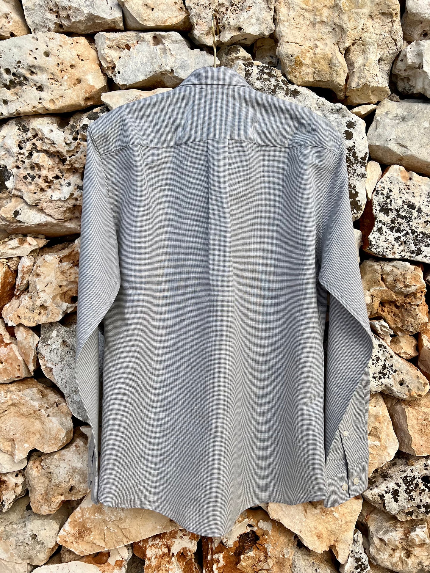 Shirt Men - Long Sleeve Heather Grey Linen